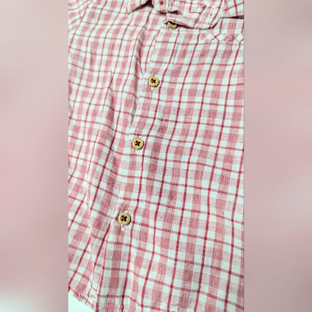 Zara Kids Red Plaid Button Down Shirt - Picture 3 of 5